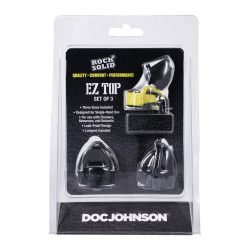 RockSolid by Doc Johnson Lot de 3 Bouchons pour Leather Cleaner Ez Top 3 Tailles